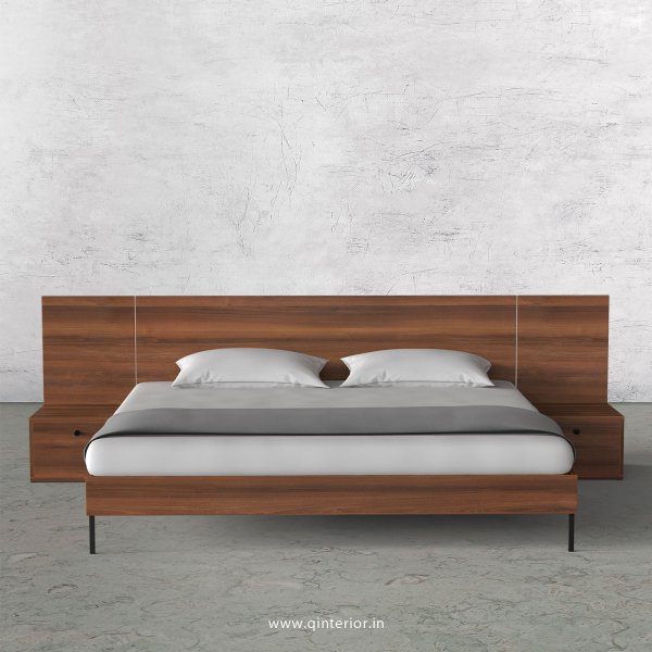 Stable Queen Size Bed with Side Tables in Teak Finish - QBD103 C3