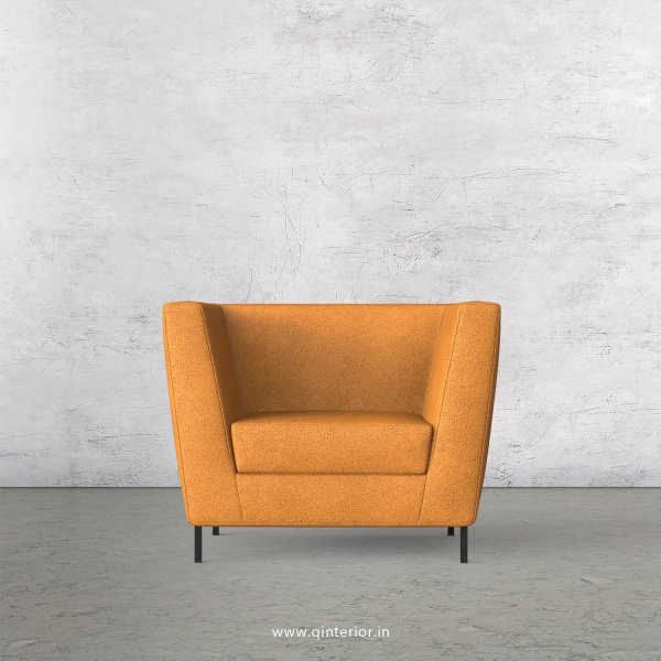 Gloria 1 Seater Sofa in Fab Leather Fabric - SFA018 FL14