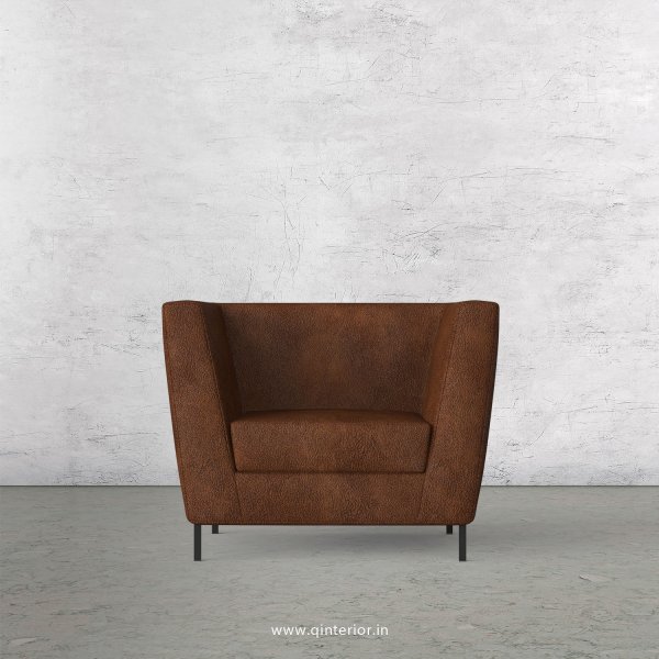 Gloria 1 Seater Sofa in Fab Leather Fabric - SFA018 FL09