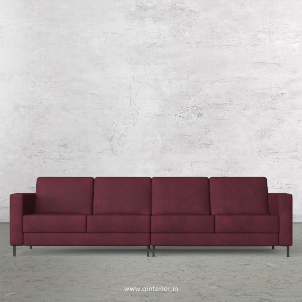 NIRVANA 4 Seater Sofa in Fab Leather Fabric - SFA016 FL12