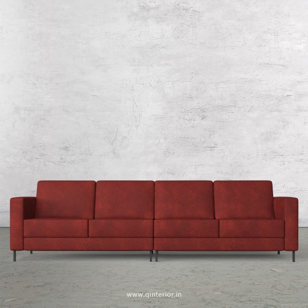NIRVANA 4 Seater Sofa in Fab Leather Fabric - SFA016 FL08