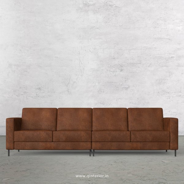 NIRVANA 4 Seater Sofa in Fab Leather Fabric - SFA016 FL09