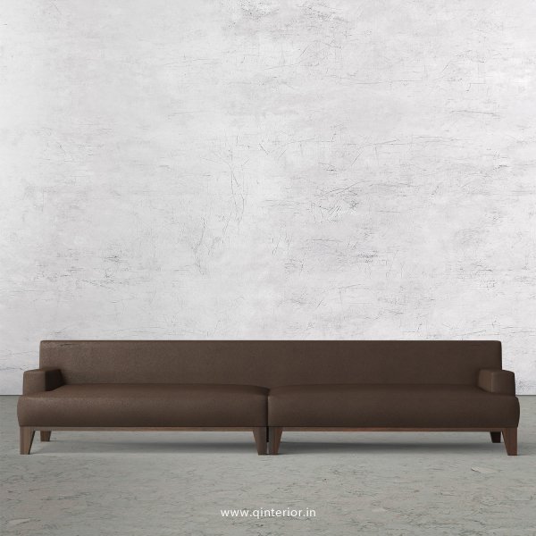 QUADRO 4 Seater Sofa in Fab Leather Fabric - SFA010 FL16