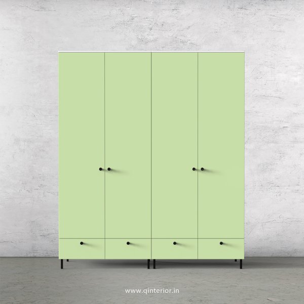 Lambent 4 Door Wardrobe in White and Pairie Green Finish – FWRD002 C83