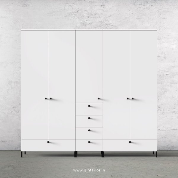 Stable 5 Door Wardrobe in White Finish – WRD003 C4