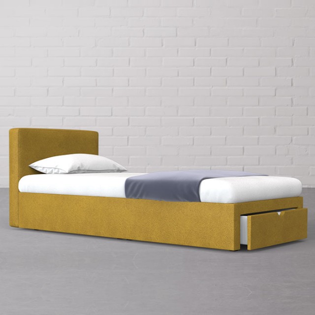 Nirvana Single Storage Bed in Fab Leather Fabric
