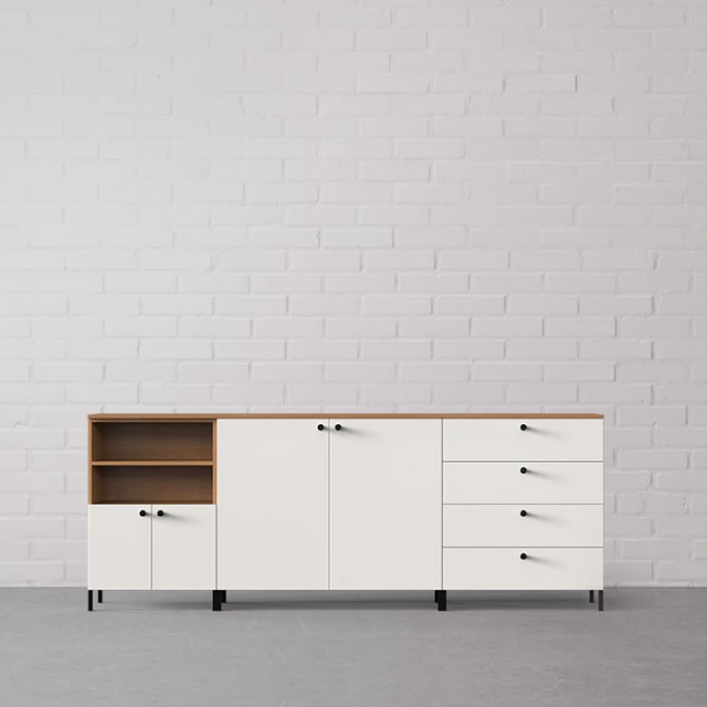 Stable Chest of Drawer in White Finish