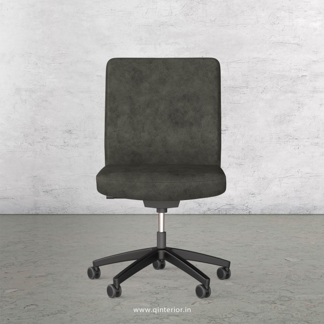 Office Armless Chair in Fab Leather