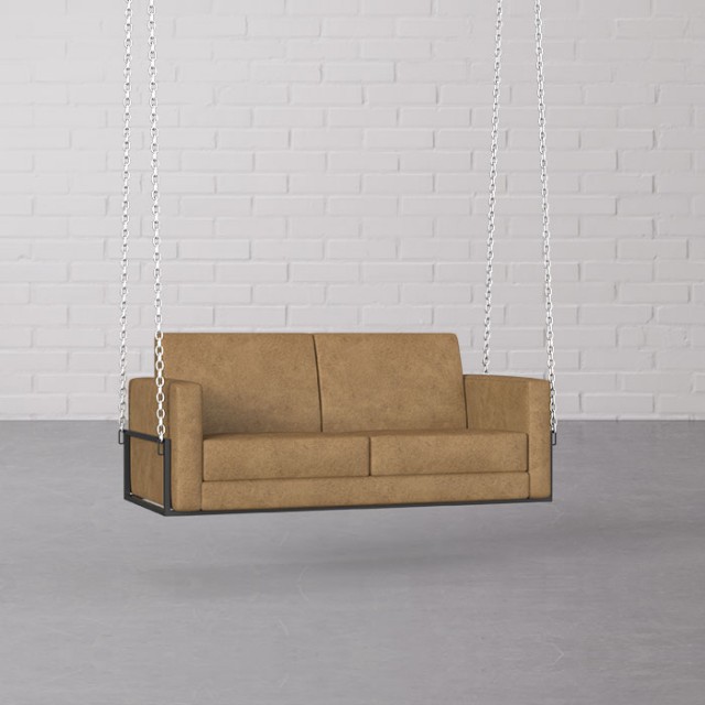 Nirvana 2 Seater Swing Sofa In Fab Leather Fabric