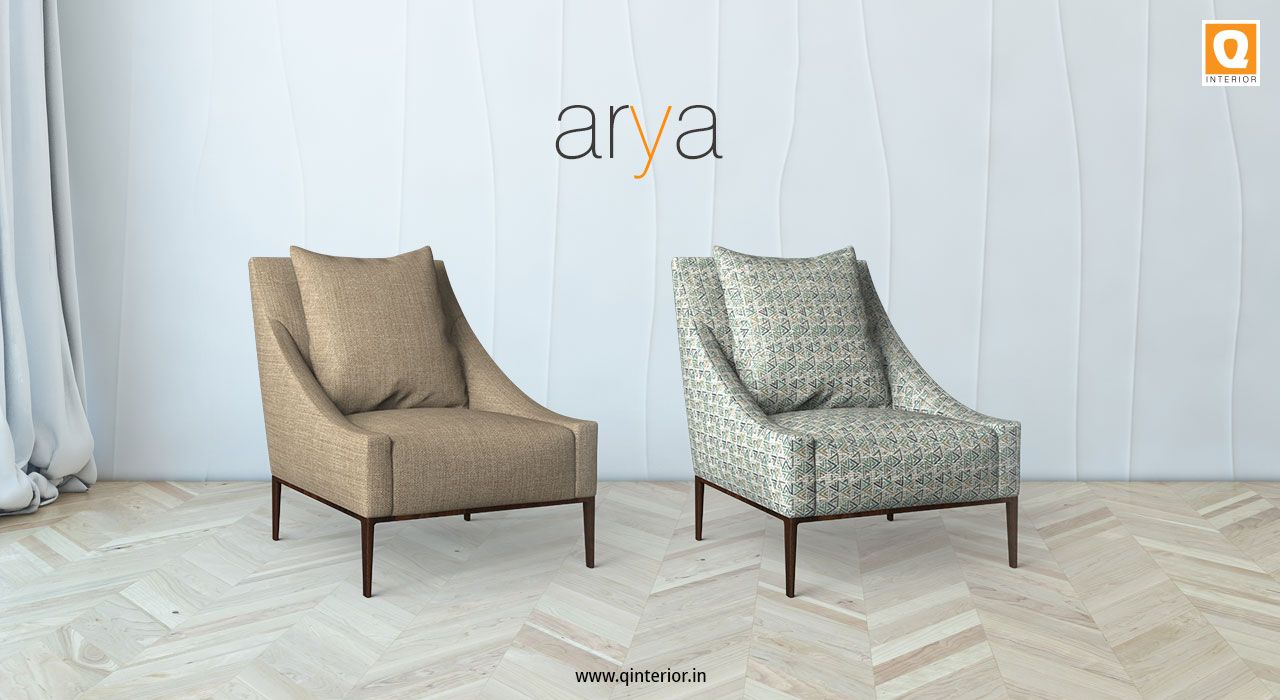 Arya Arm Chair In Jaquard