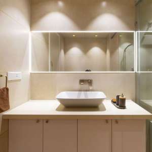 Basin unit giving ultimate storage area with elegant design and look