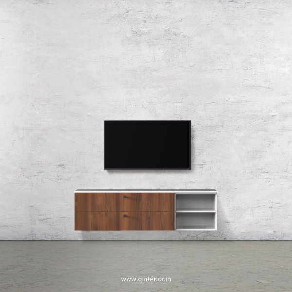 Lambent TV Wall Unit in White and Teak Finish – TVW005 C9
