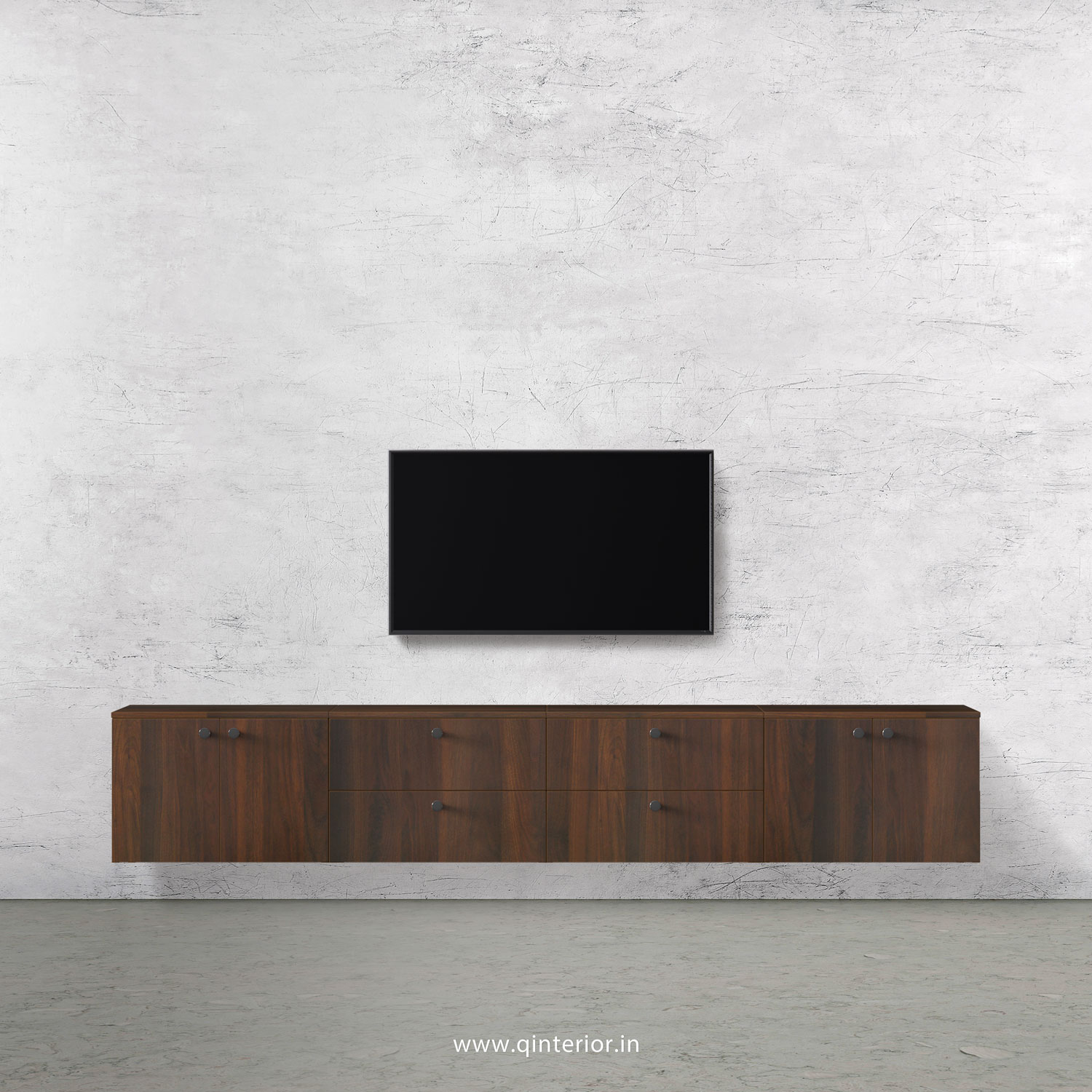 Stable TV Wall Unit in Walnut Finish – TVW010 C1