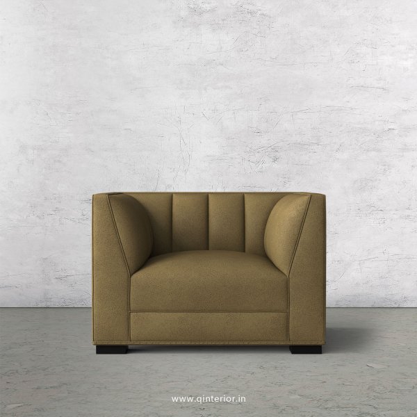 Amalia 1 Seater Sofa in Fab Leather Fabric - SFA006 FL01