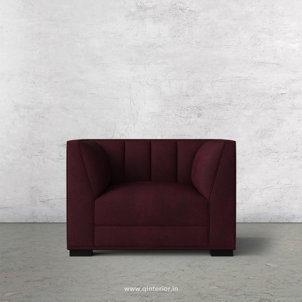 Amalia 1 Seater Sofa in Fab Leather Fabric - SFA006 FL12