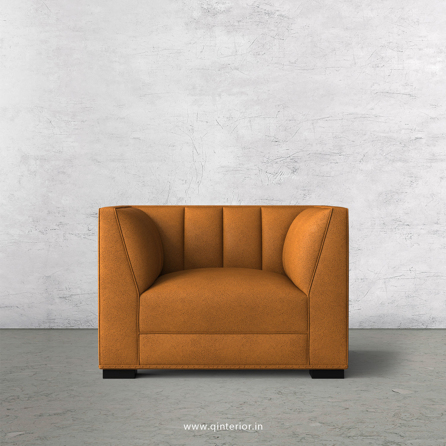 Amalia 1 Seater Sofa in Fab Leather Fabric - SFA006 FL14