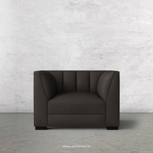 Amalia 1 Seater Sofa in Fab Leather Fabric - SFA006 FL15