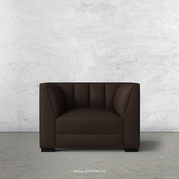 Amalia 1 Seater Sofa in Fab Leather Fabric - SFA006 FL16
