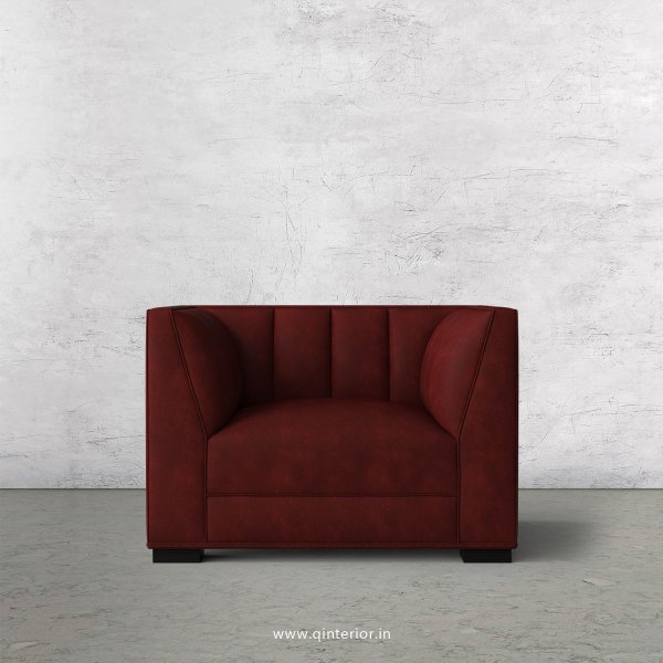 Amalia 1 Seater Sofa in Fab Leather Fabric - SFA006 FL17
