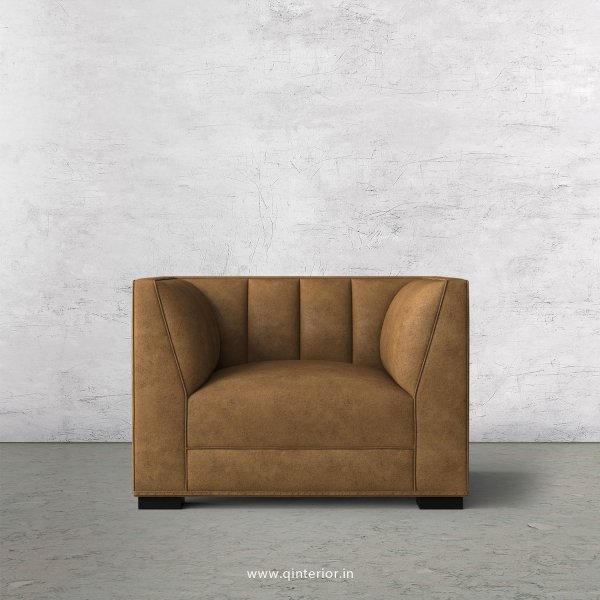 Amalia 1 Seater Sofa in Fab Leather Fabric - SFA006 FL02
