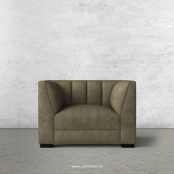 Amalia 1 Seater Sofa in Fab Leather Fabric - SFA006 FL03