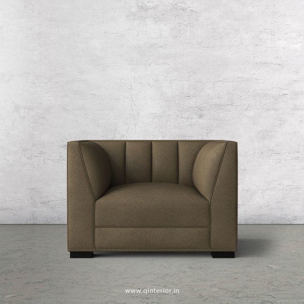 Amalia 1 Seater Sofa in Fab Leather Fabric - SFA006 FL06