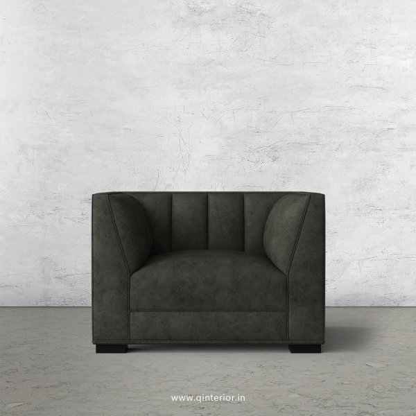 Amalia 1 Seater Sofa in Fab Leather Fabric - SFA006 FL07