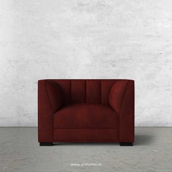 Amalia 1 Seater Sofa in Fab Leather Fabric - SFA006 FL08
