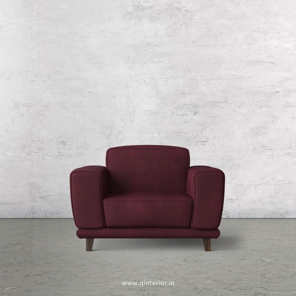 Avana 1 Seater Sofa in Fab Leather Fabric - SFA008 FL12