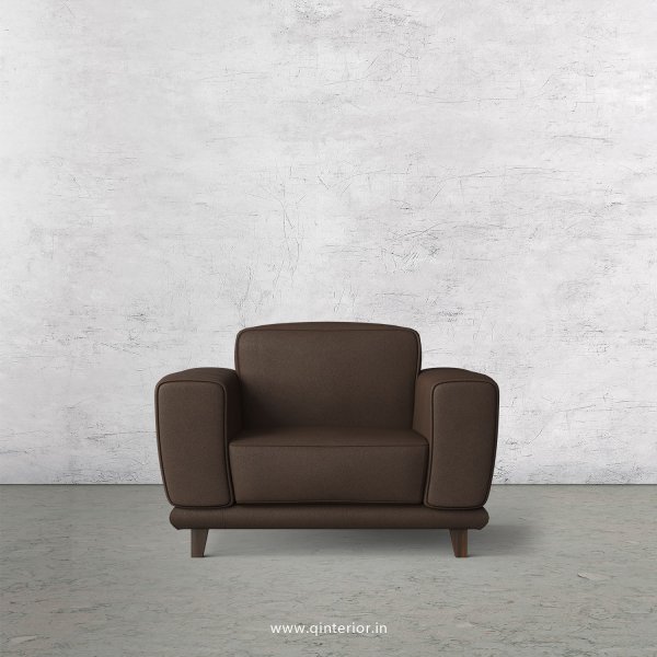 Avana 1 Seater Sofa in Fab Leather Fabric - SFA008 FL16