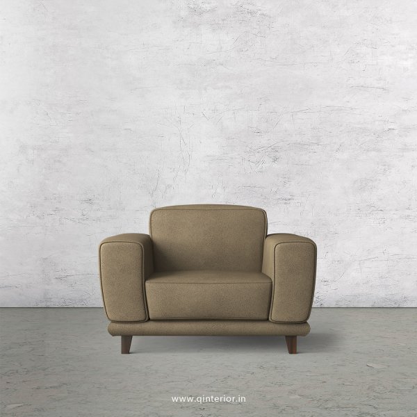 Avana 1 Seater Sofa in Fab Leather Fabric - SFA008 FL06