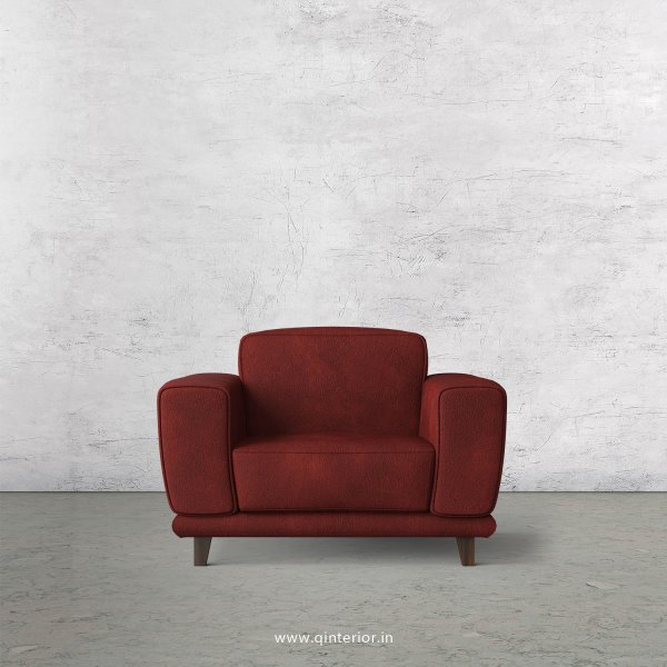Avana 1 Seater Sofa in Fab Leather Fabric - SFA008 FL08