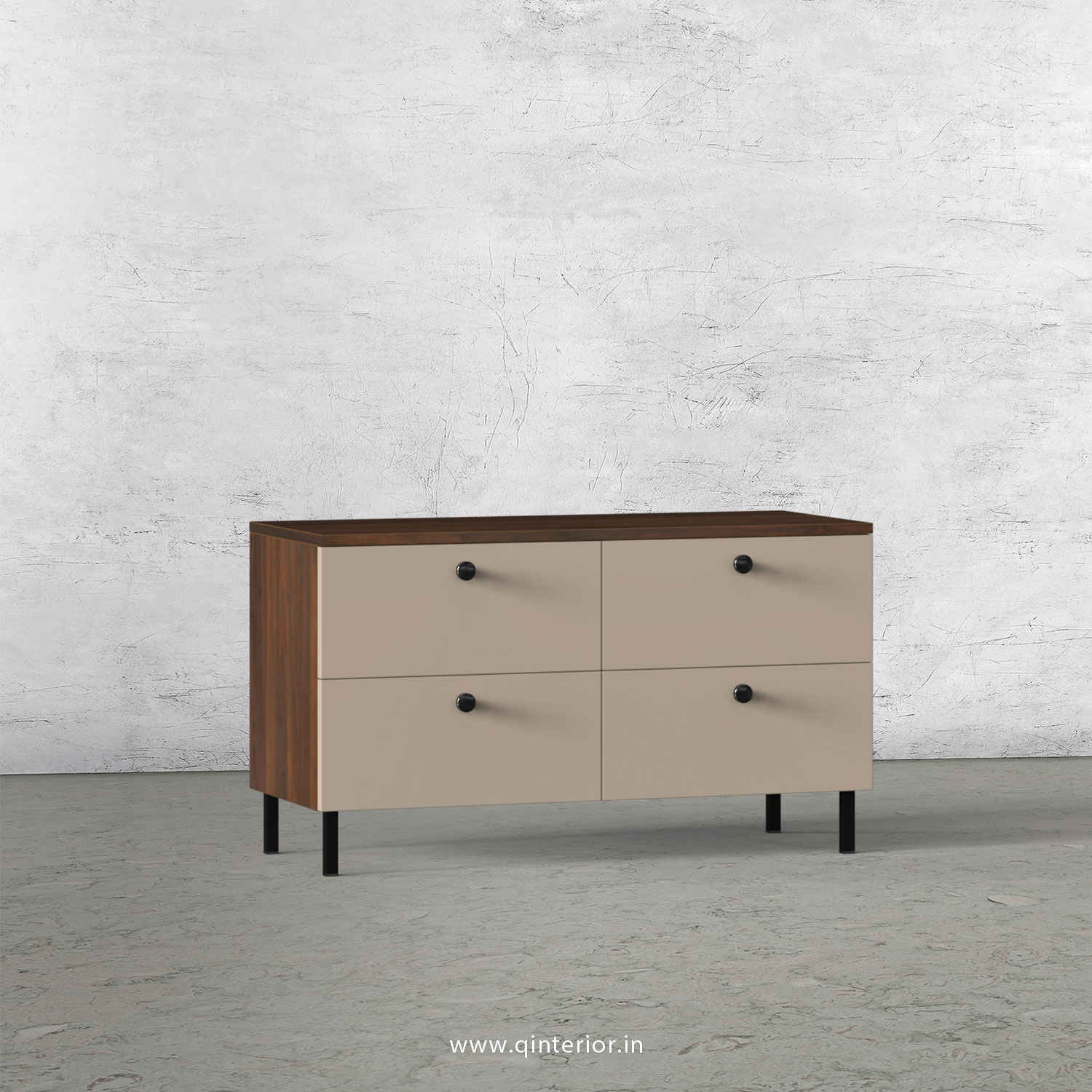 Lambent Cabinet Box in Walnut and Cappuccino Finish – QSB009 C13