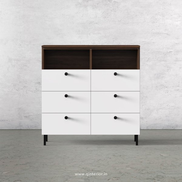 Lambent Cabinet Box in Walnut and White Finish – QSB047 C18