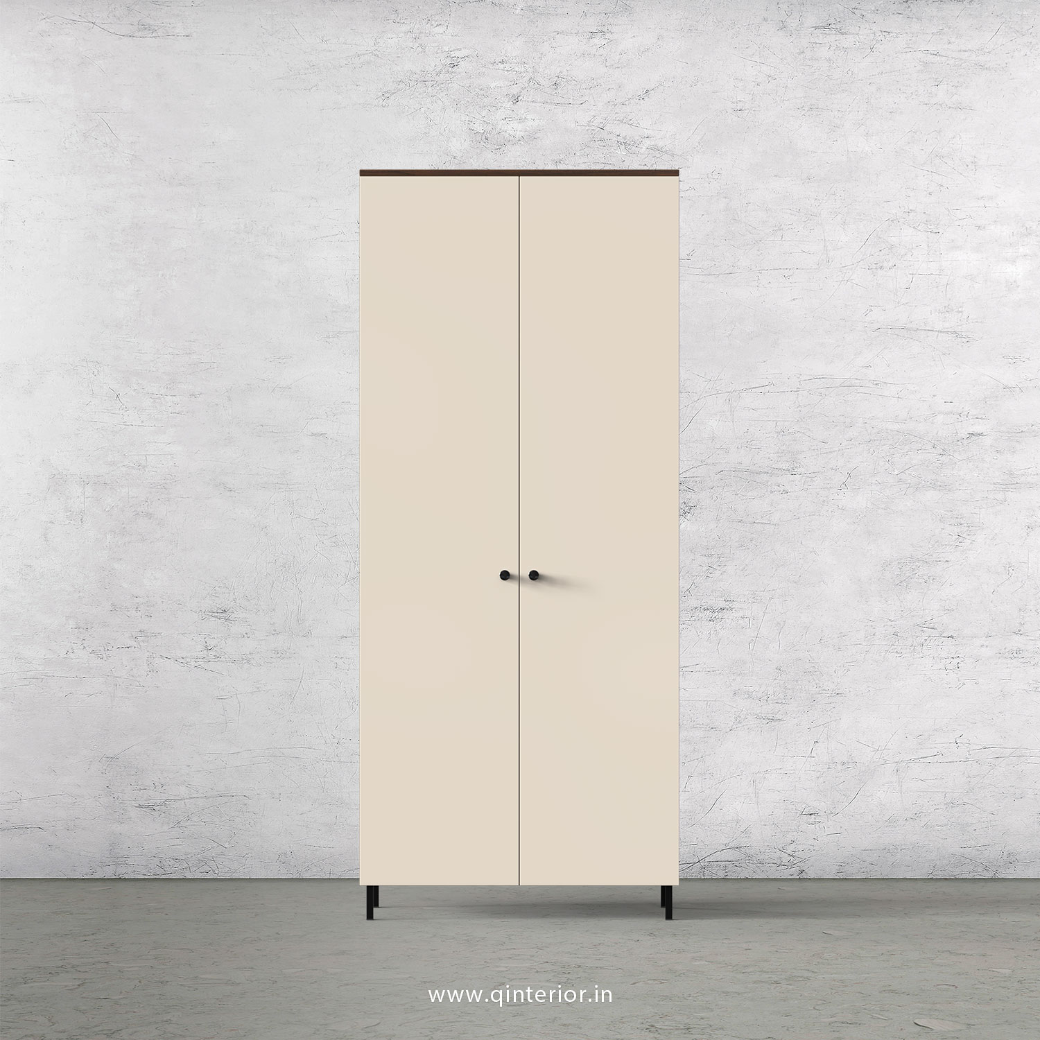 Lambent 2 Door Wardrobe in Walnut and Ceramic Finish – DWRD001 C7