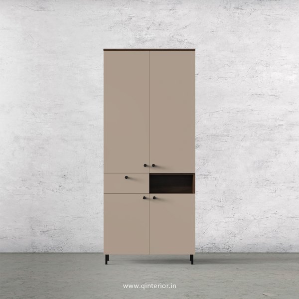 Lambent 2 Door Wardrobe in Walnut and Cappuccino Finish – DWRD017 C13