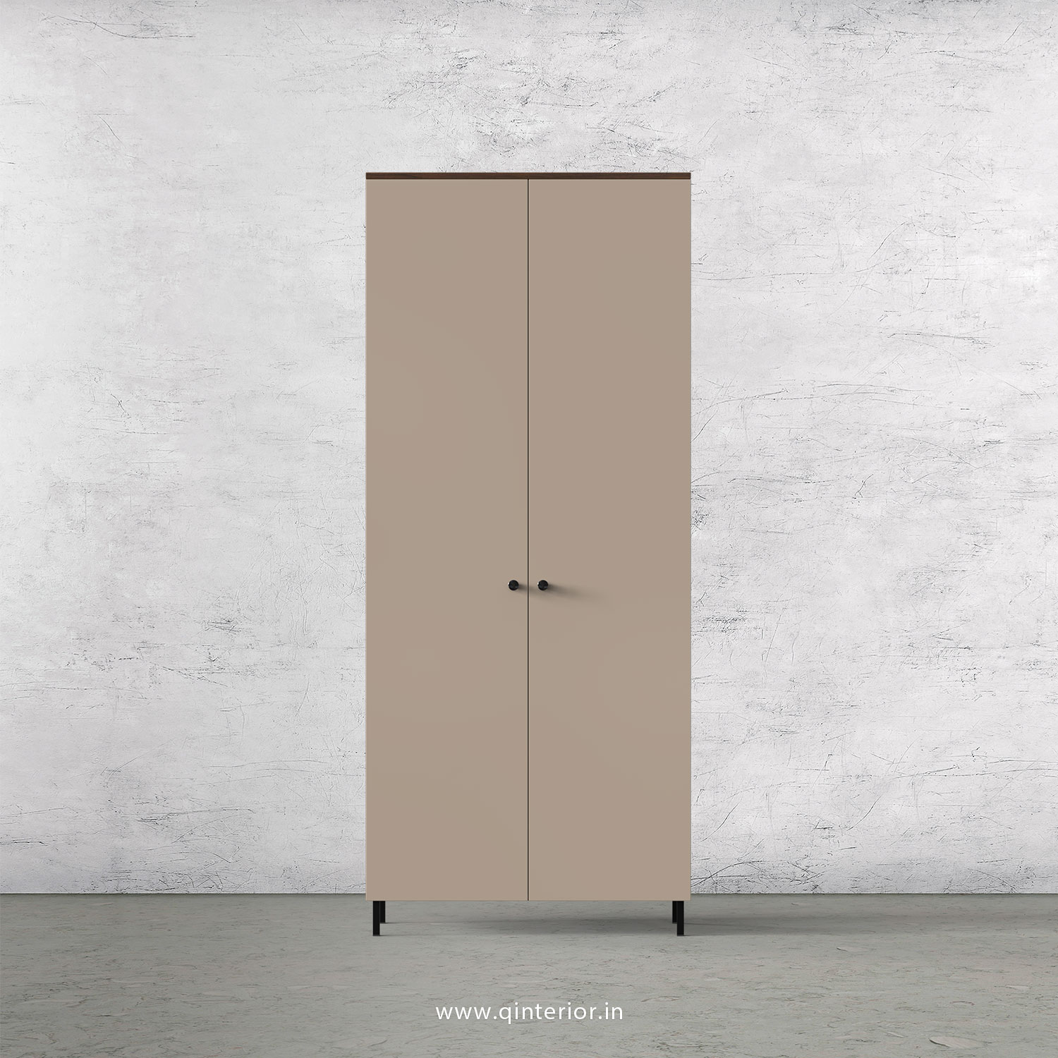 Lambent 2 Door Wardrobe in Walnut and Cappuccino Finish – DWRD001 C13