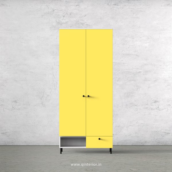 Lambent 2 Door Wardrobe in White and Marigold Finish – DWRD023 C89