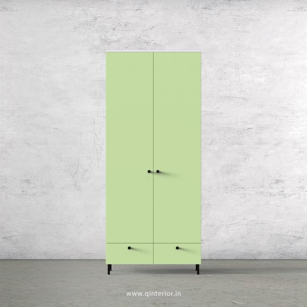 Lambent 2 Door Wardrobe in White and Pairie Green Finish – DWRD002 C83