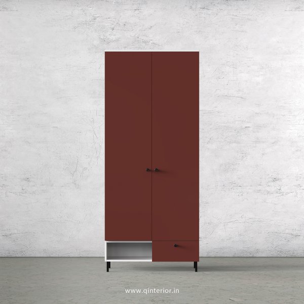 Lambent 2 Door Wardrobe in White and Shangrilla Finish – DWRD023 C14