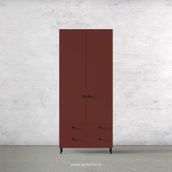 Lambent 2 Door Wardrobe in White and Shangrilla Finish – DWRD003 C14