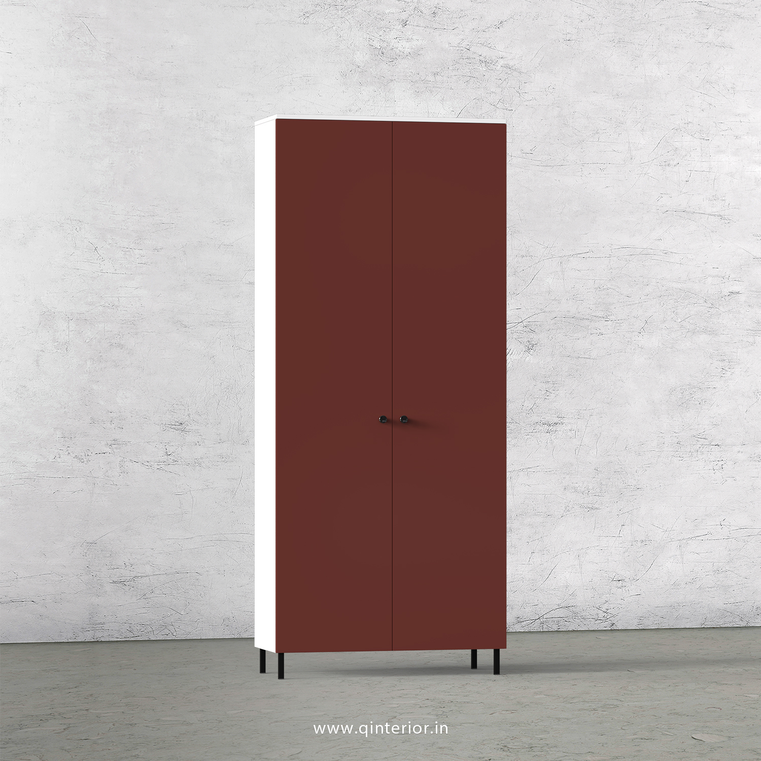 Lambent 2 Door Wardrobe in White and Shangrilla Finish – DWRD001 C14