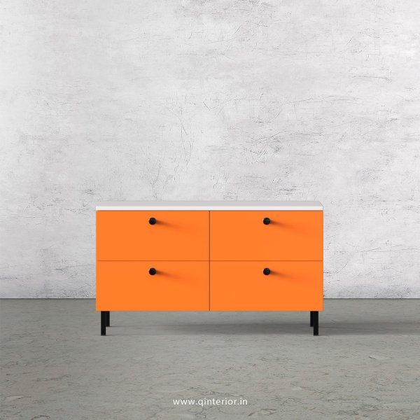 Lambent Cabinet Box in White and Saffron Finish – QSB009 C90