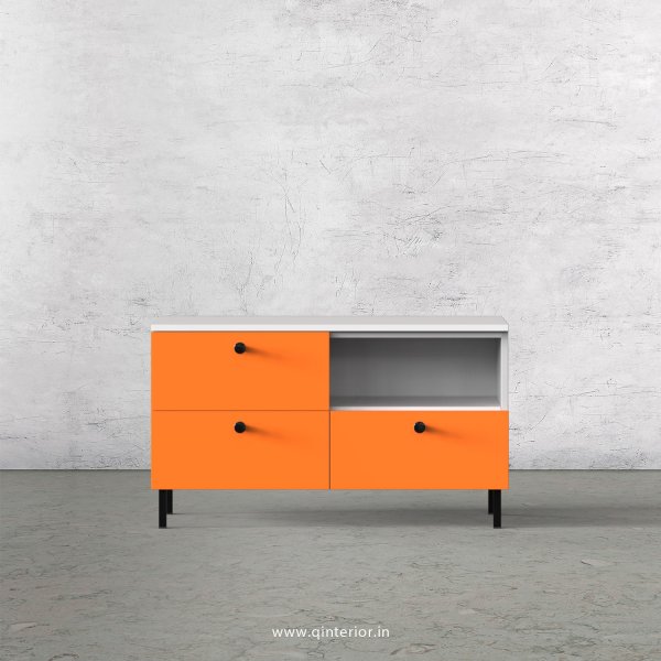 Lambent Cabinet Box in White and Saffron Finish – QSB013 C90