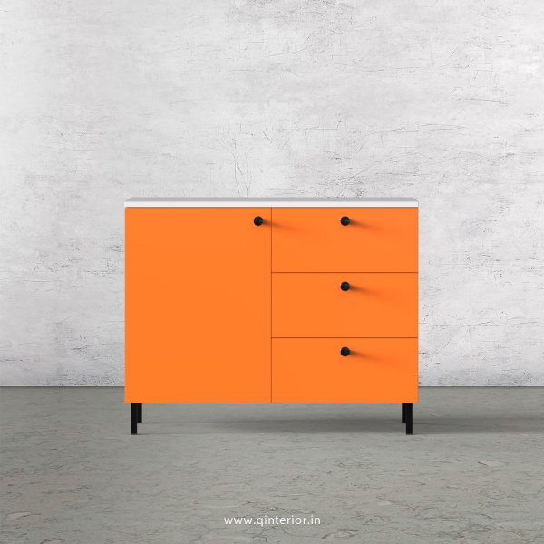 Lambent Cabinet Box in White and Saffron Finish – QSB022 C90