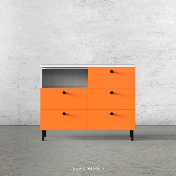Lambent Cabinet Box in White and Saffron Finish – QSB025 C90