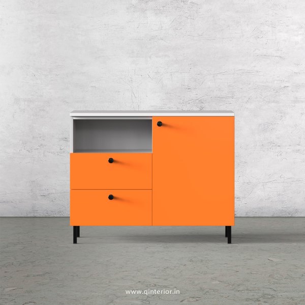 Lambent Cabinet Box in White and Saffron Finish – QSB035 C90