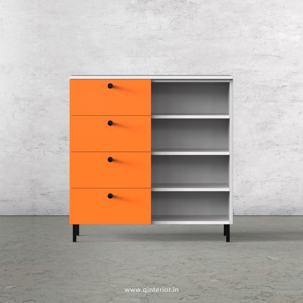 Lambent Cabinet Box in White and Saffron Finish – QSB039 C90