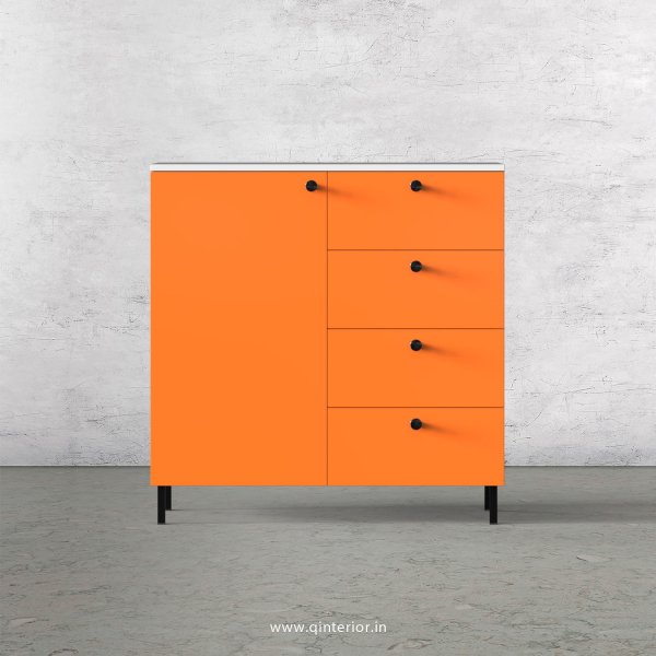 Lambent Cabinet Box in White and Saffron Finish – QSB045 C90