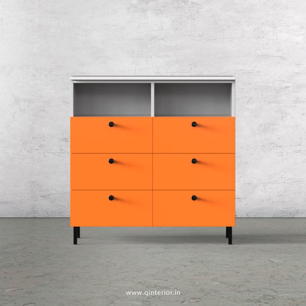 Lambent Cabinet Box in White and Saffron Finish – QSB047 C90